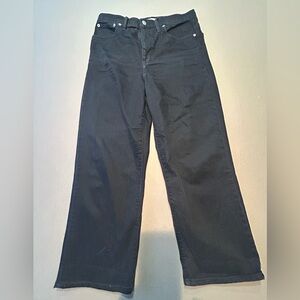 Madewell Classic Black Women's Jeans. Slim Wide Leg Crop Size 30 23-1/2”inseam